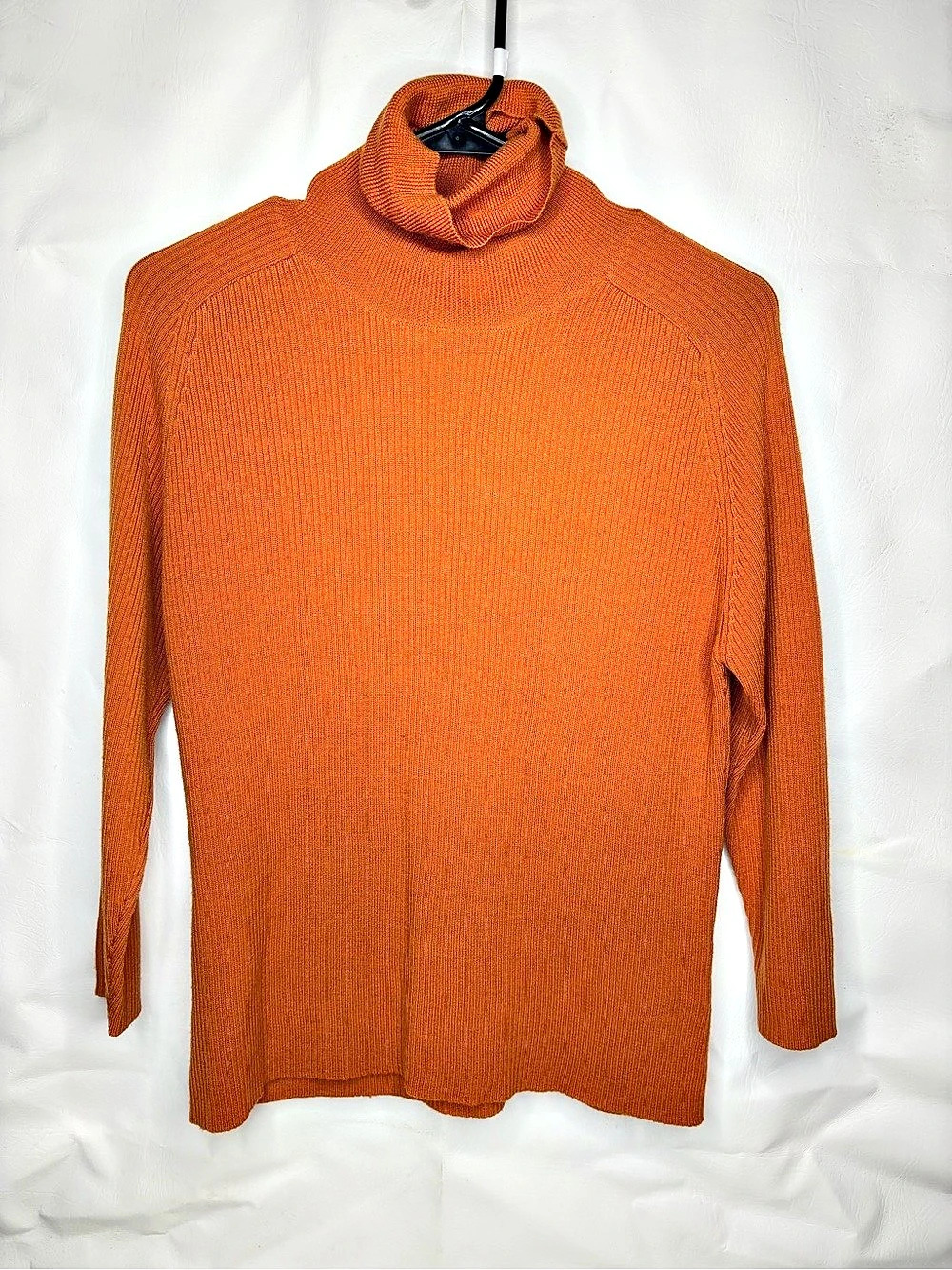 Banana Republic Extra Fine Italian Merino Wool Turtleneck Sweater Orange